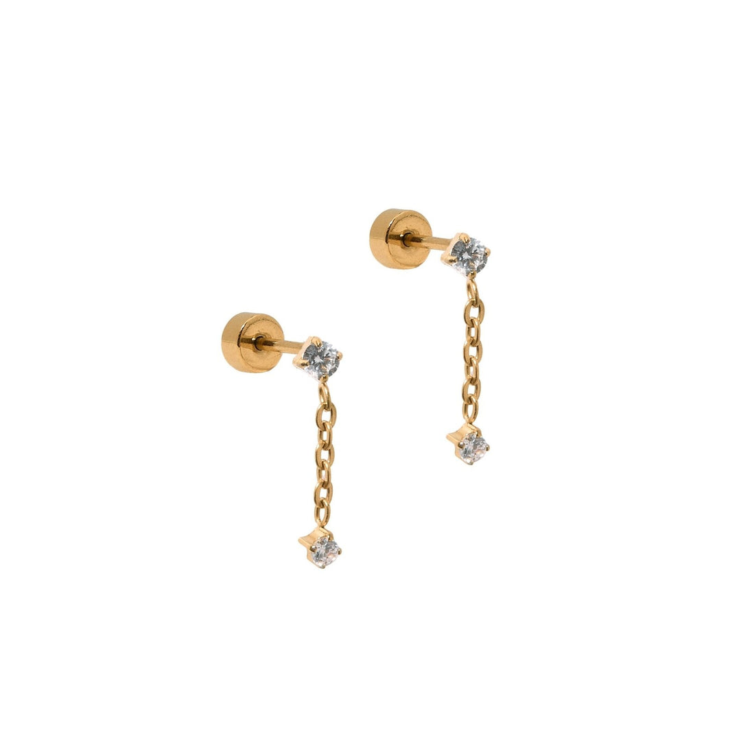 Linny Co Screwback Stud Earrings - Holland Gold