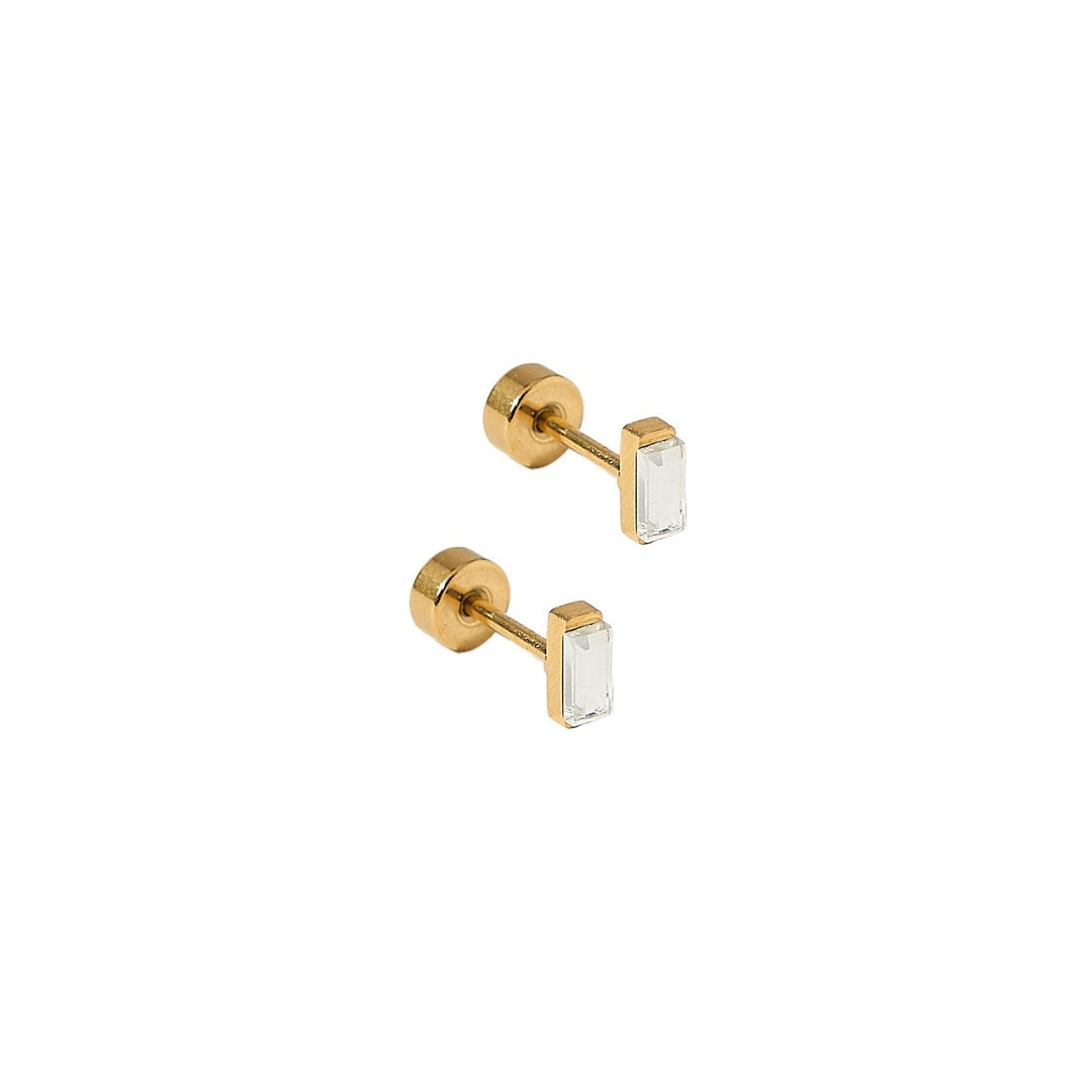 Linny Co Screwback Stud Earrings - Micro Amber