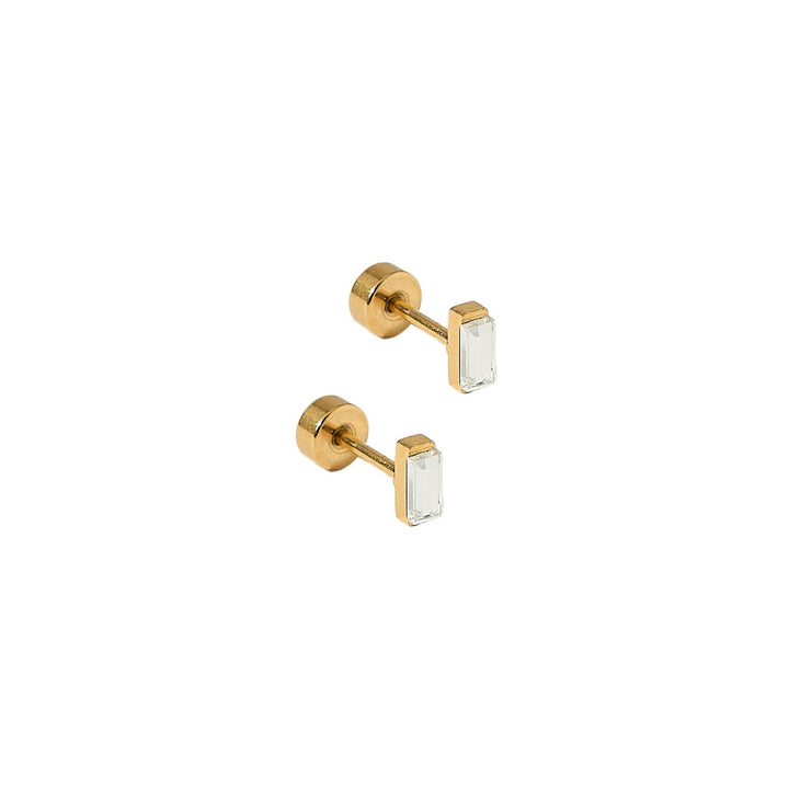Linny Co Screwback Stud Earrings - Micro Amber