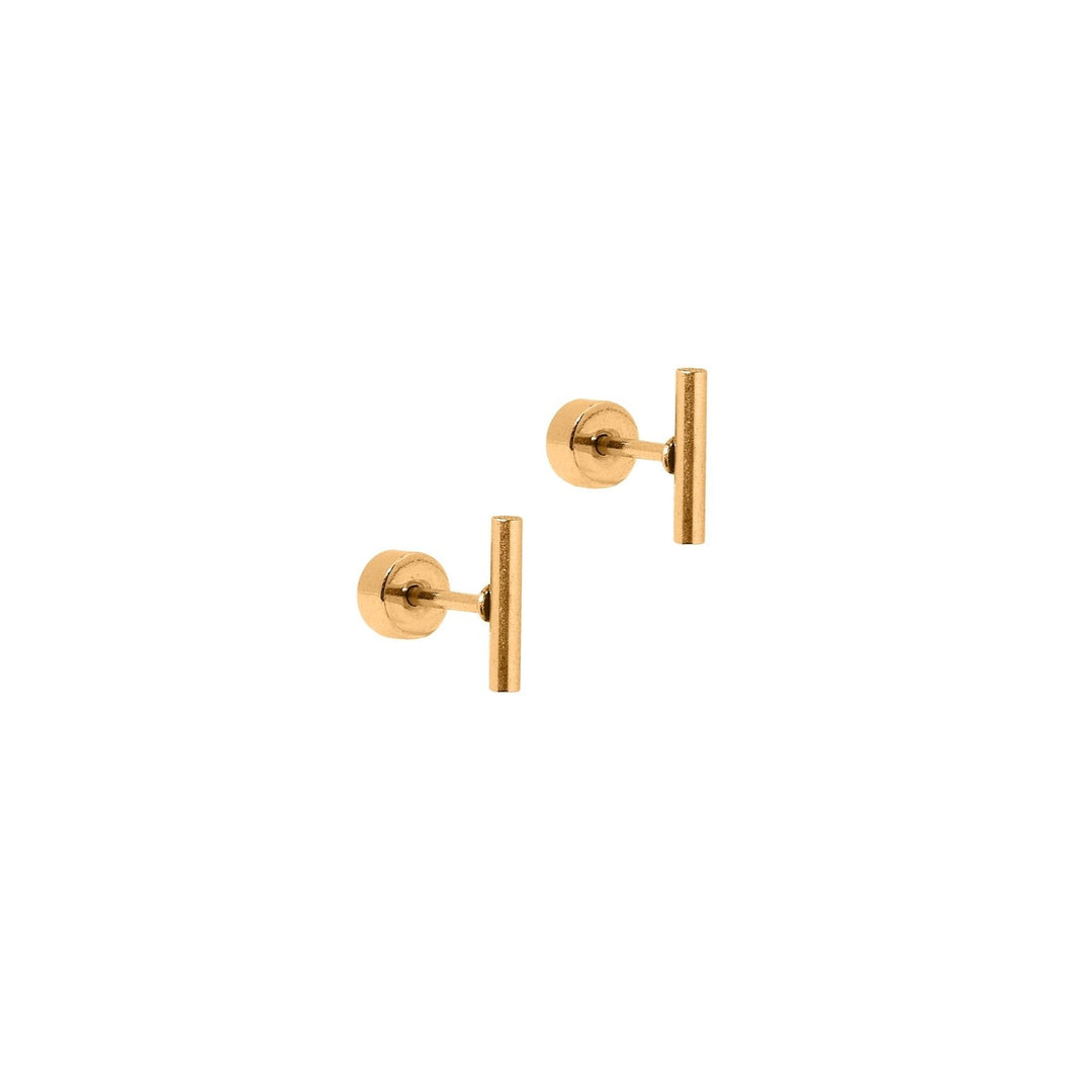 Linny Co Screwback Stud Earrings - Perry Gold