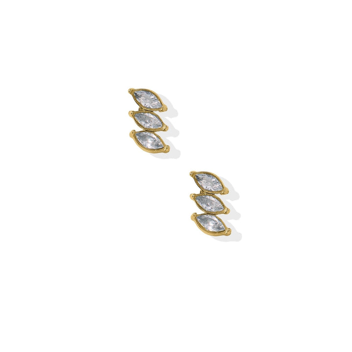 Linny Co Screwback Stud Earrings - Sierra CZ Gold