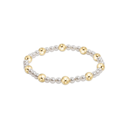 enewton Pearl Sincerity Pattern 4mm Bead Bracelet - 6mm Gold