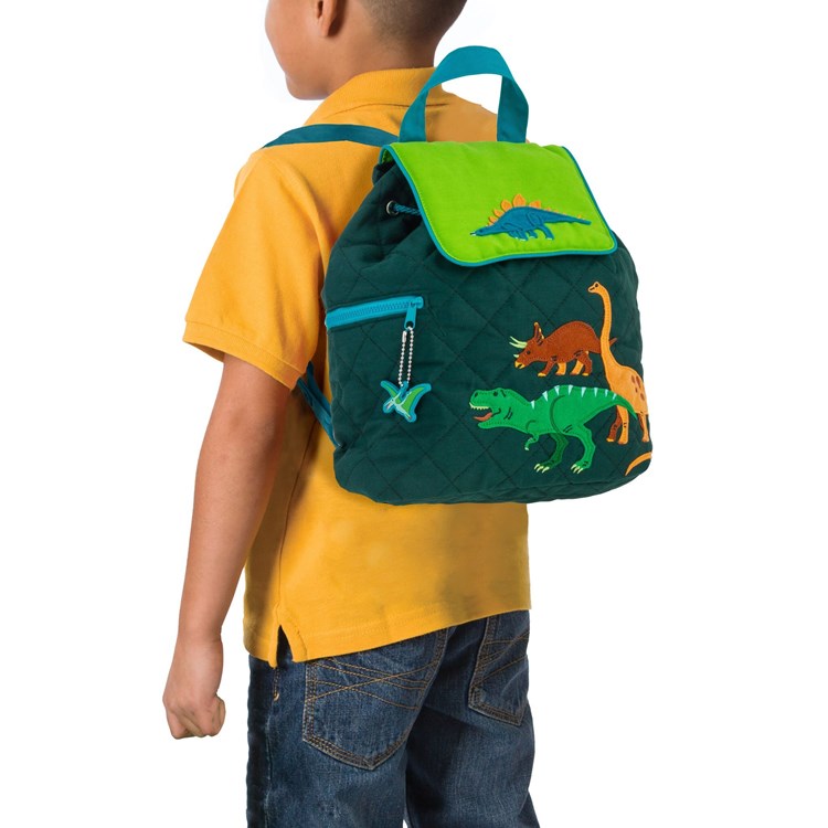 Stephen Joseph Quilted Backpack - Green Dino