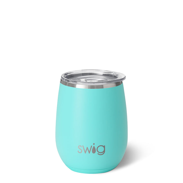Swig Stemless Wine Cup 14oz - Aqua