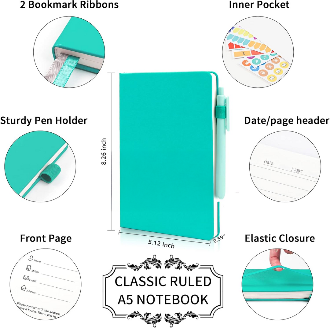 Teal Journal with Pen