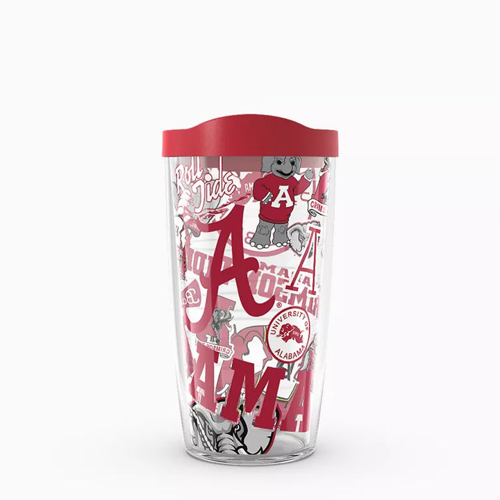 Tervis 16oz Classic Tumbler with Travel Lid - Alabama Crimson Tide - All Over