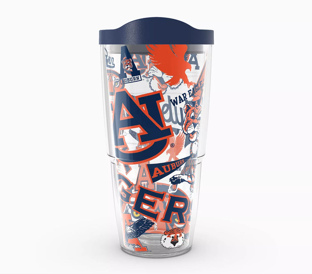 Tervis 24oz Classic Tumbler With Travel Lid - Auburn Tigers - All Over