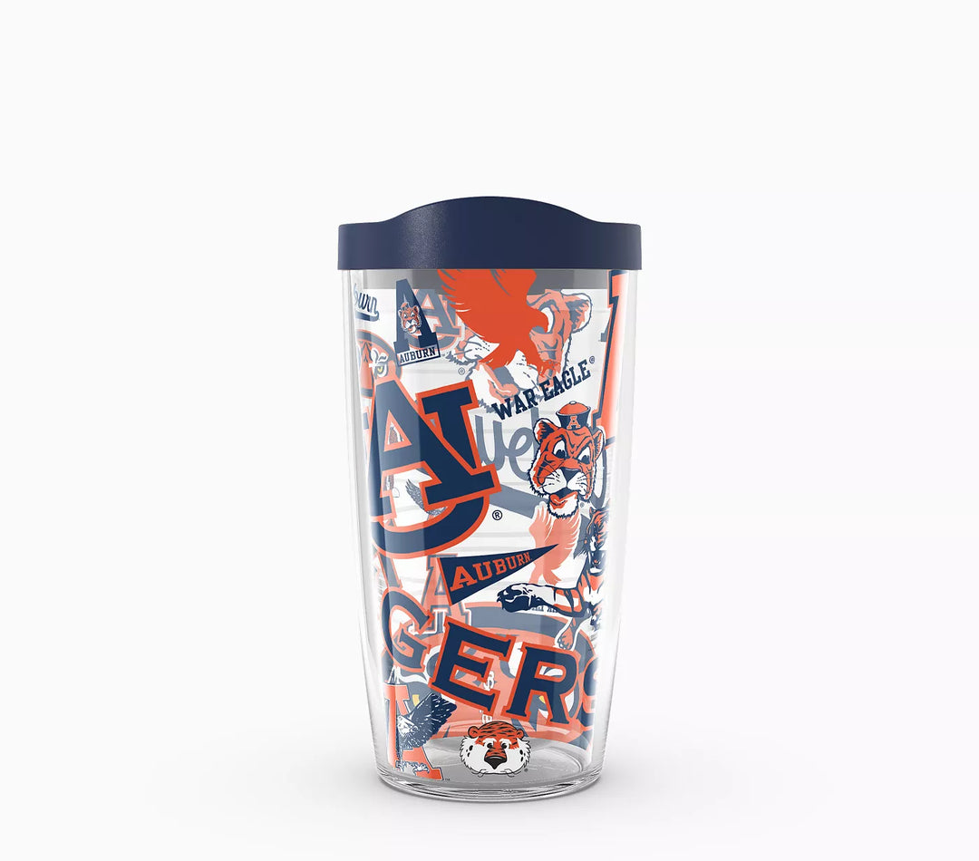 Tervis 16oz Classic Tumbler with Travel Lid - Auburn Tigers - All Over
