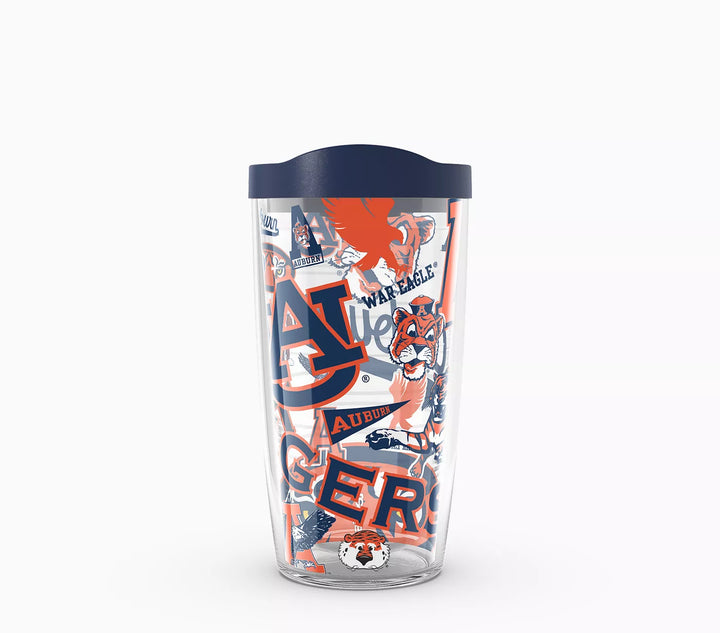 Tervis 16oz Classic Tumbler with Travel Lid - Auburn Tigers - All Over