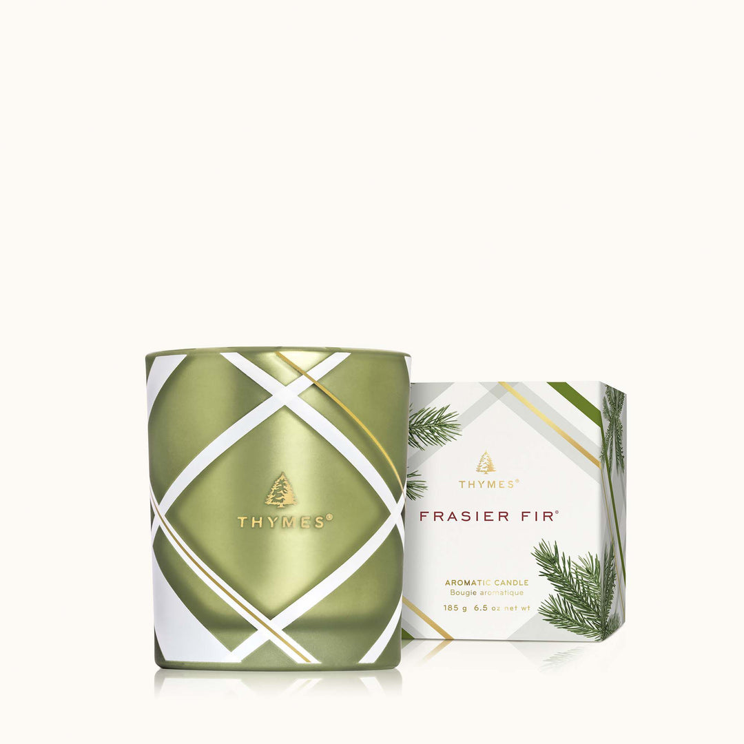 Thymes Plaid Poured Candle - Frasier Fir 6.5 oz net wt / 185 g