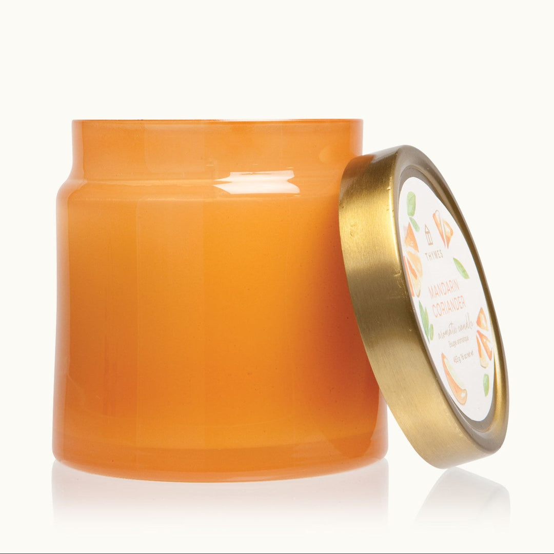 Thymes Statement Poured Candle - Mandarin Coriander 16 oz net wt / 453 g
