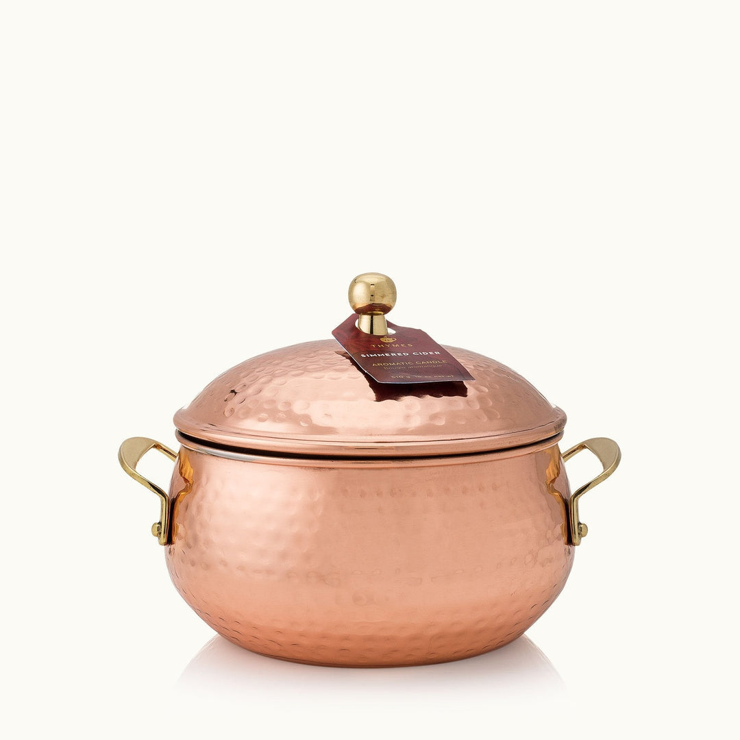 Thymes Simmered Cider Copper Pot 3-Wick Candle - Simmered Cider 18.0 OZ Net Wt / 510 G
