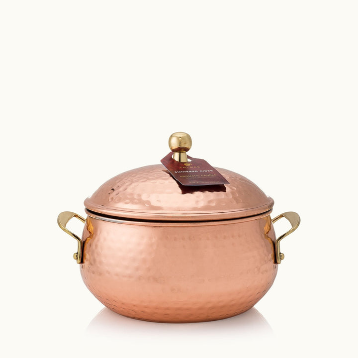 Thymes Simmered Cider Copper Pot 3-Wick Candle - Simmered Cider 18.0 OZ Net Wt / 510 G