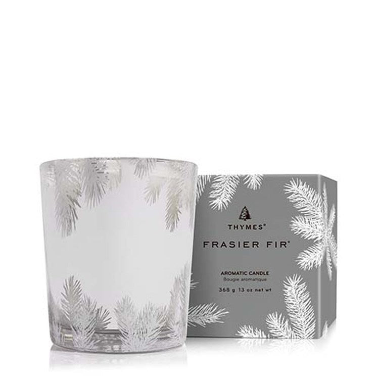 Thymes Silver Poured Candle - Frasier Fir 13 oz net wt / 368 g