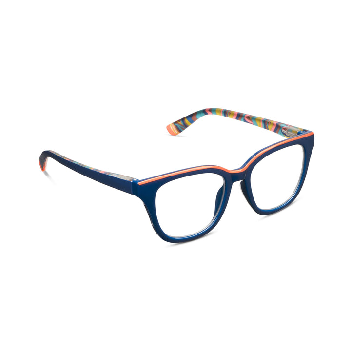 Peepers Trapeze Glasses - Navy
