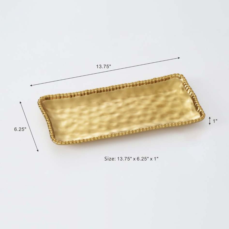 Pampa Bay Monte Carlo Medium Rectangular Tray - Gold