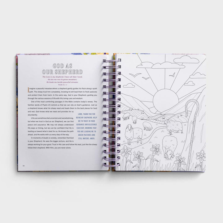 Finding Peace in God's Embrace: Devotional Coloring Book