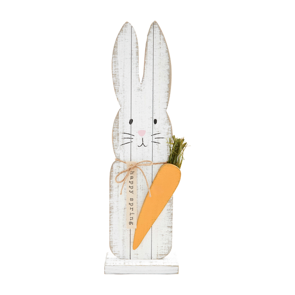 Mud Pie Planked Bunny Sitter - Large