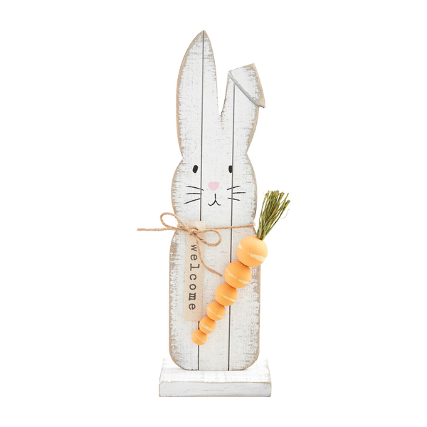 Mud Pie Planked Bunny Sitter - Small