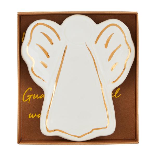 Mud Pie Long Outline Wing Angel Tidbit Dish