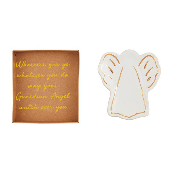 Mud Pie Long Outline Wing Angel Tidbit Dish