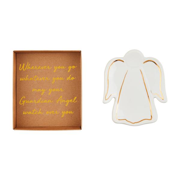 Mud Pie Stripe Wing Angel Tidbit Dish