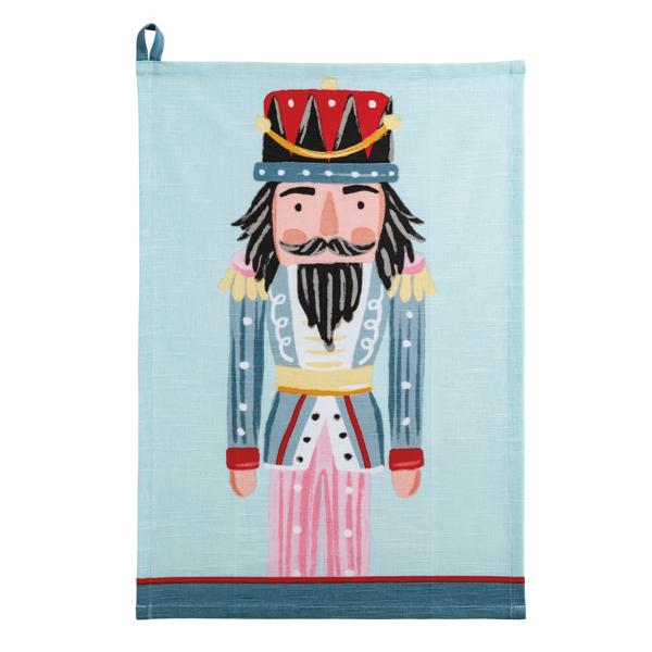 Mud Pie Blue Nutcracker Towel