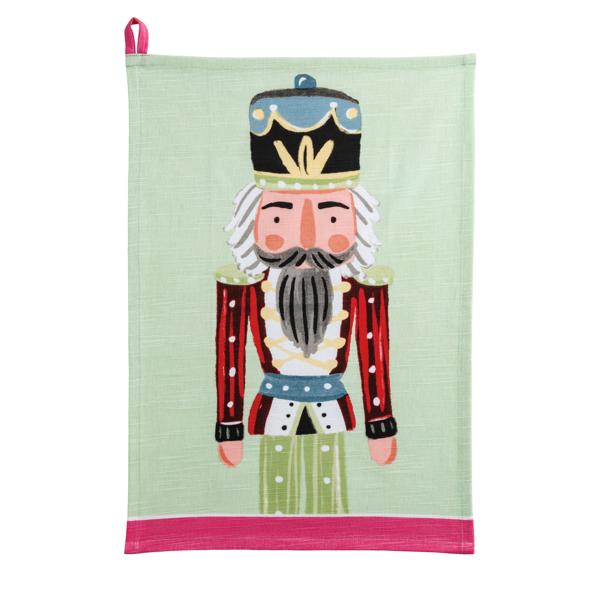 Mud Pie Green Nutcracker Towel