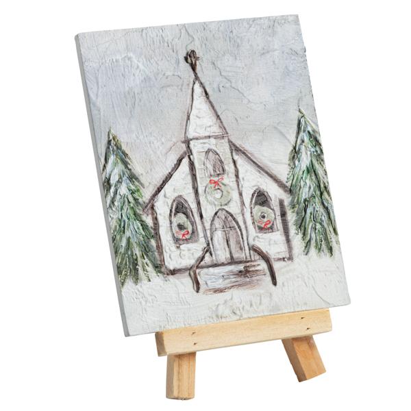 Mud Pie Farmhouse Art - Church