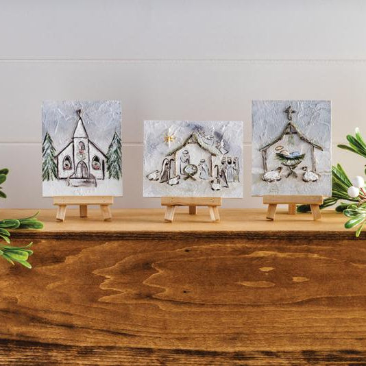 Mud Pie Farmhouse Art - Nativity
