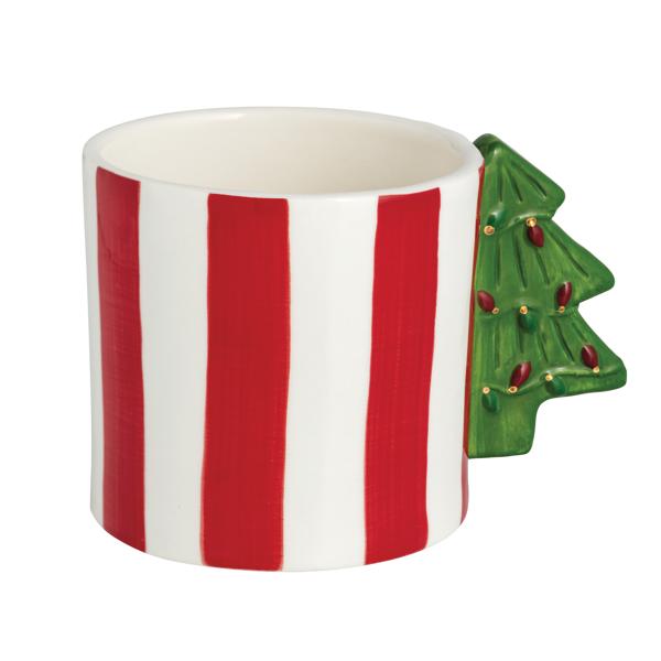 Mud Pie Christmas Tree Handle Whimsical Mug