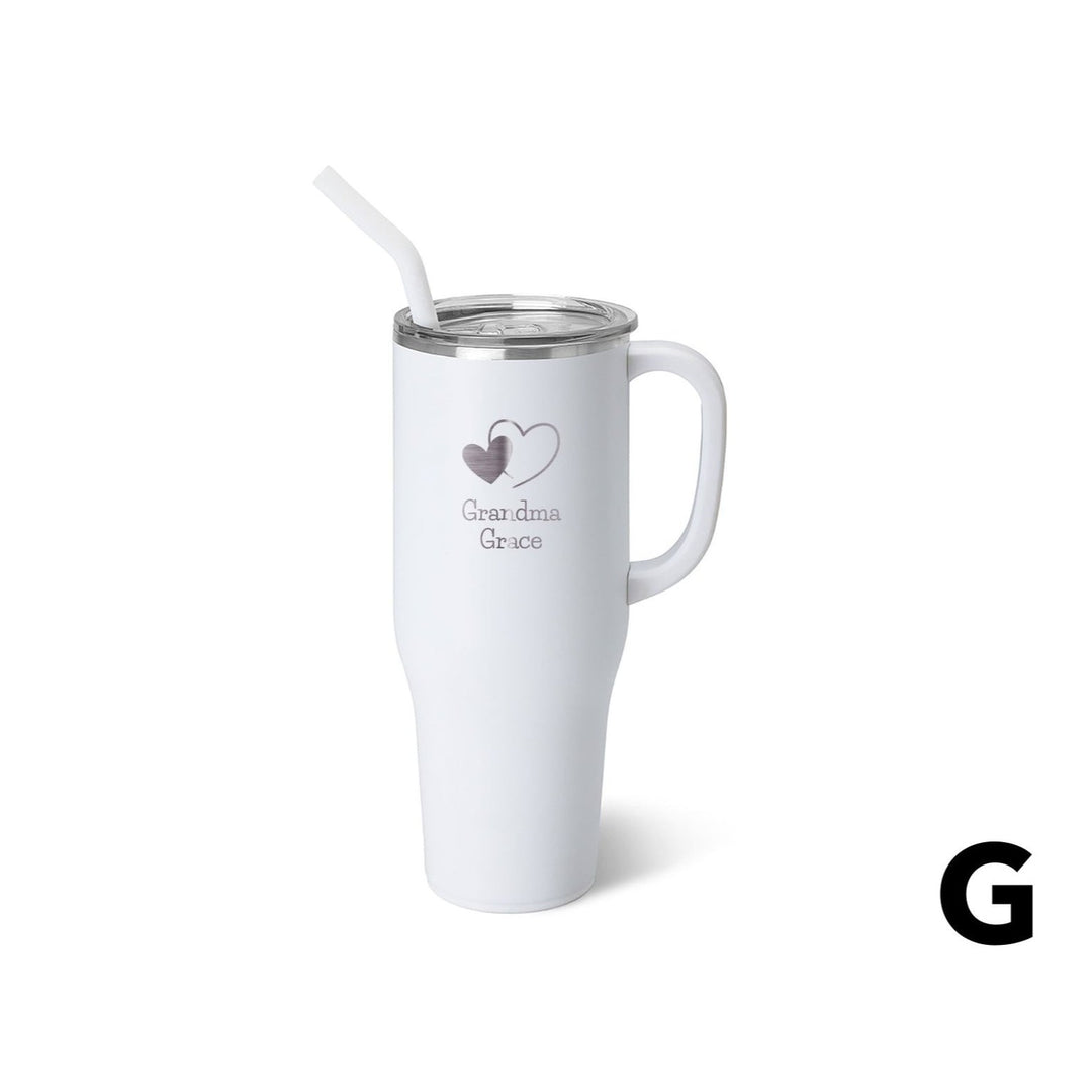 PGD Swig 40oz Tumbler Mug - White w/Personalization