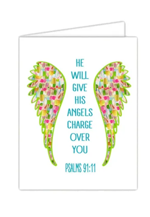 Standing on the Word Notecard - Angel Wings Psalms 91:11