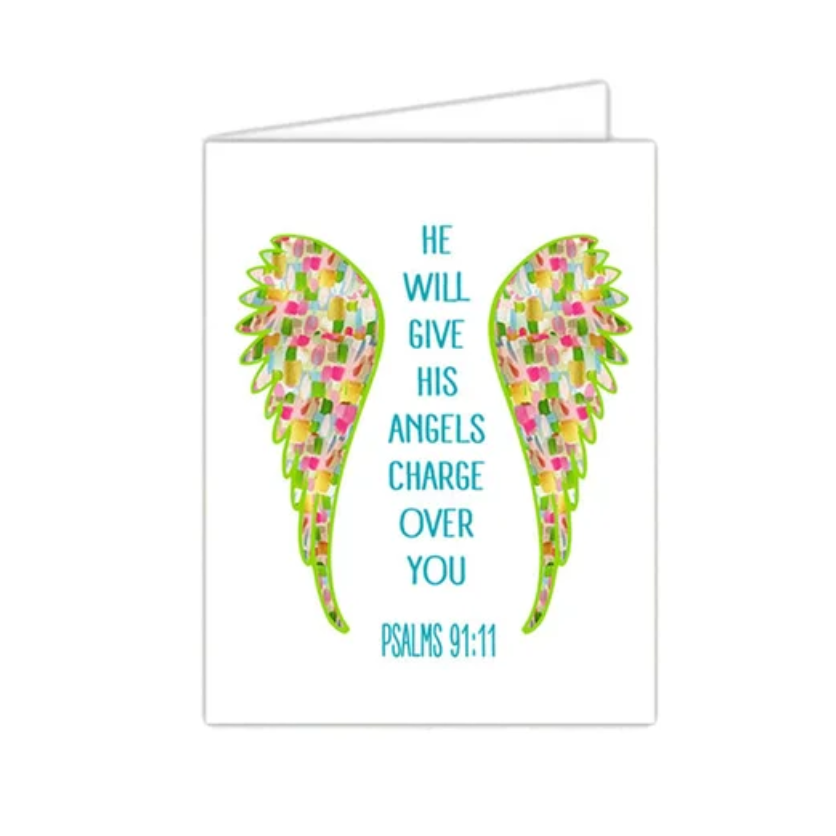 Standing on the Word Notecard - Angel Wings (Psalms 91:11)