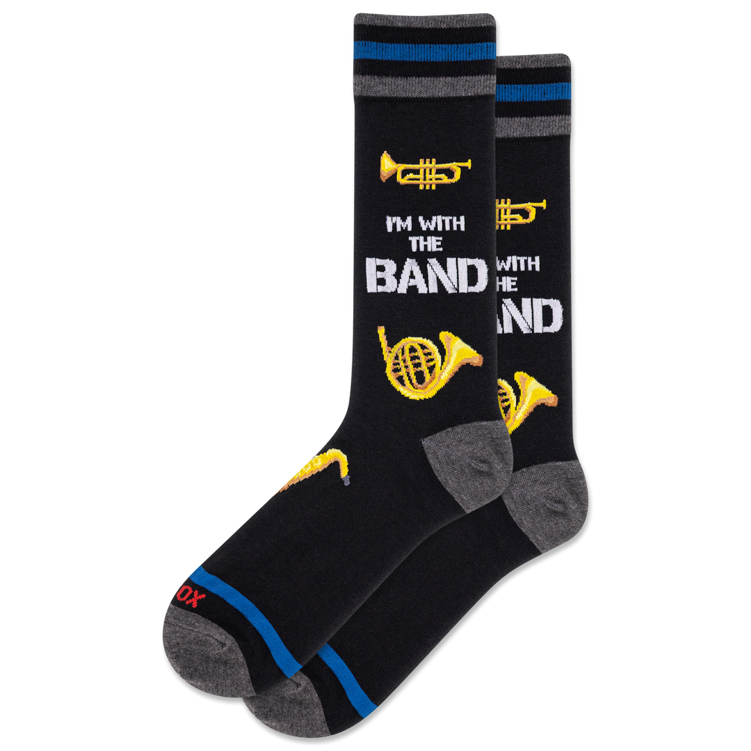 HOTSOX Men's I'm With The Band Socks - Black