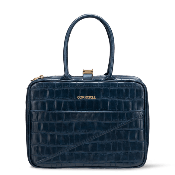 Luxury Lunch Bag Corkcicle Baldwin Boxer Design, Vegan Leather, Black Rose  Gold