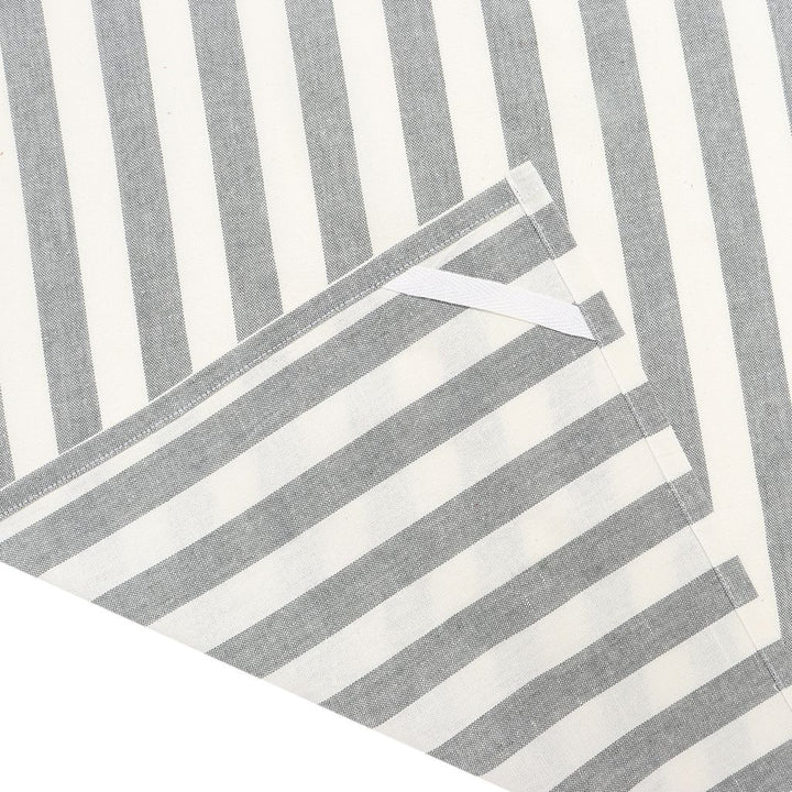 Bzaar Striped 100% Cotton Gray & White Tea Towel