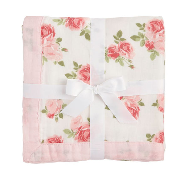 Mud Pie Receiving Blanket - Rose