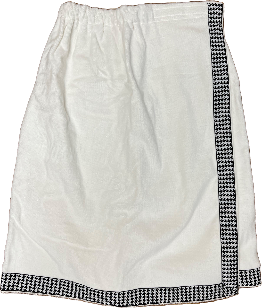 CMC Towel Wrap - White w/Houndstooth Trim