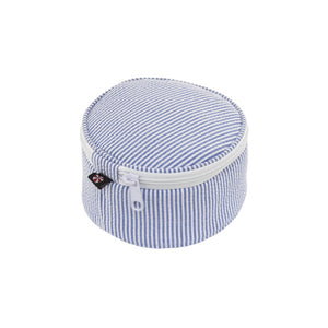 Mint 6" Button Bag - Navy Seersucker