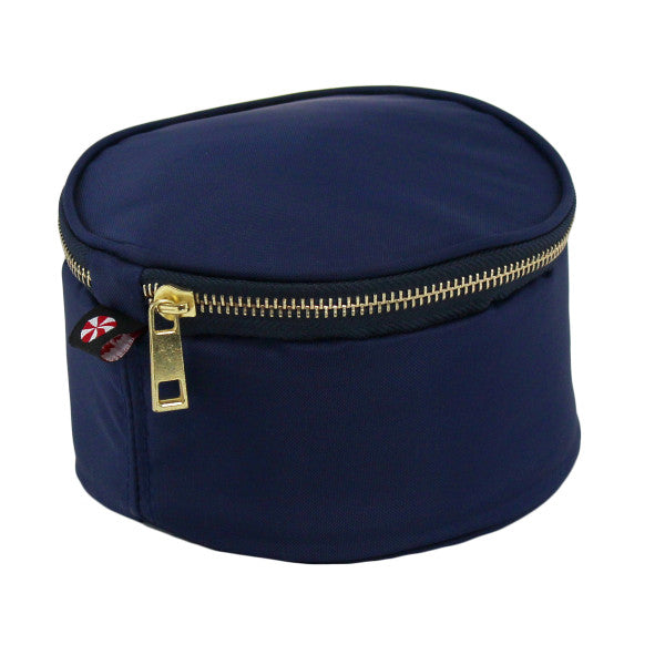 Mint 6" Button Bag - Navy Nylon Brass