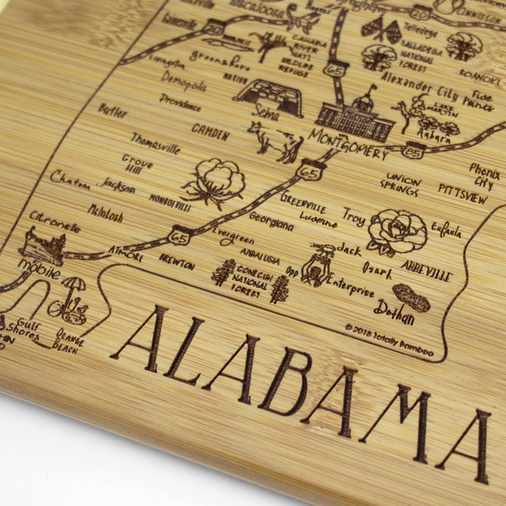 Totally Bamboo A Slice of Life Alabama Serving and Cutting Board