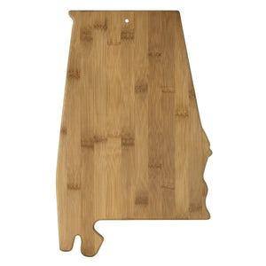 Totally Bamboo Alabama State Shaped Bamboo Serving and Cutting Board