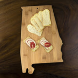 Totally Bamboo Alabama State Shaped Bamboo Serving and Cutting Board