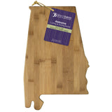 Totally Bamboo Alabama State Shaped Bamboo Serving and Cutting Board
