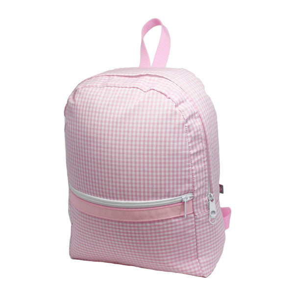 Mint Medium Backpack - Pink Gingham