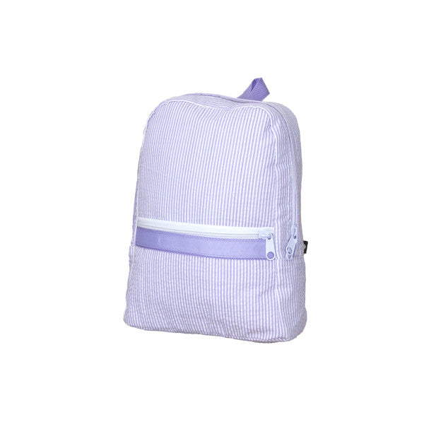 Mint Small Backpack - Lilac Seersucker