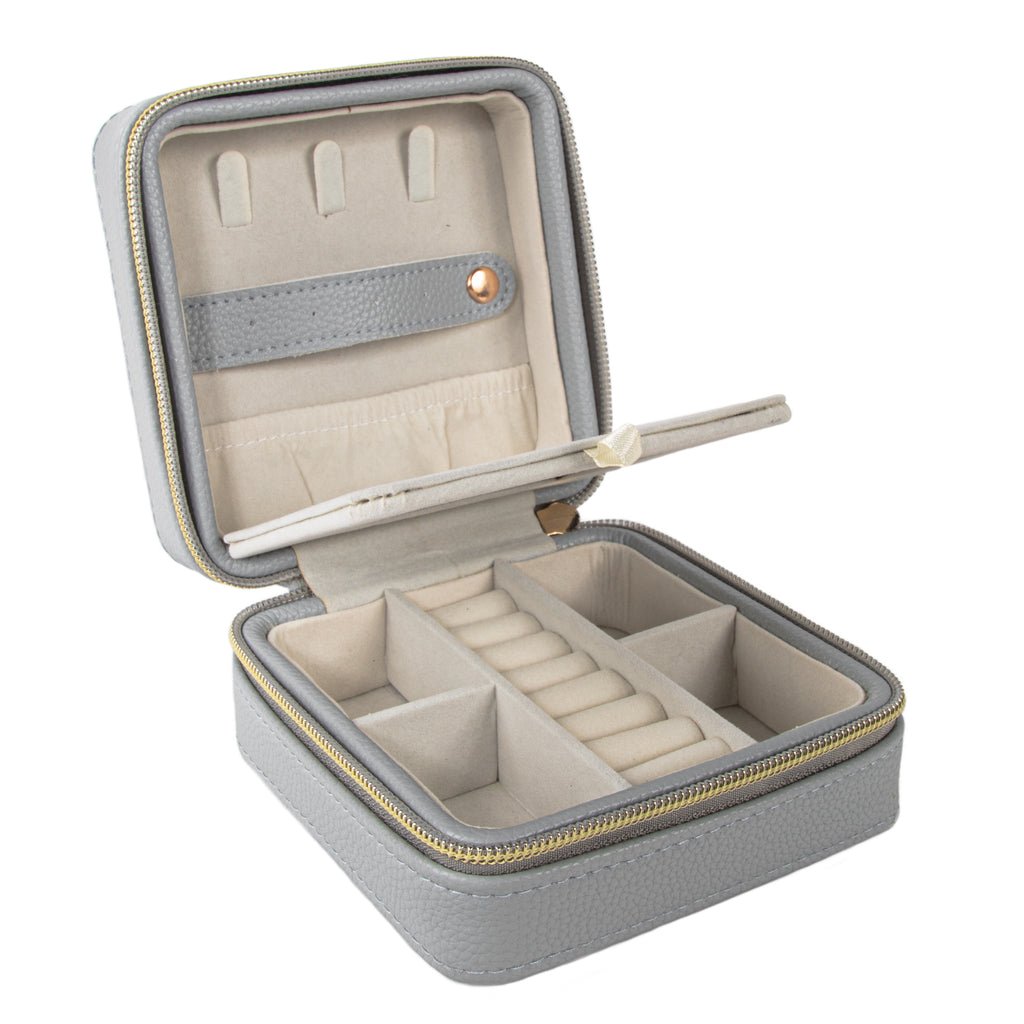 Brouk & Co Leah Travel Jewelry Case - Light Grey