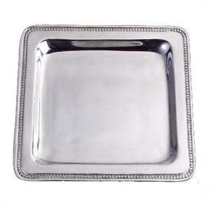 IHI  Beaded Square Tray - 11" x 11"