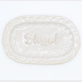 Fingerprint Small Oval Tray w/Blessed - High Cotton